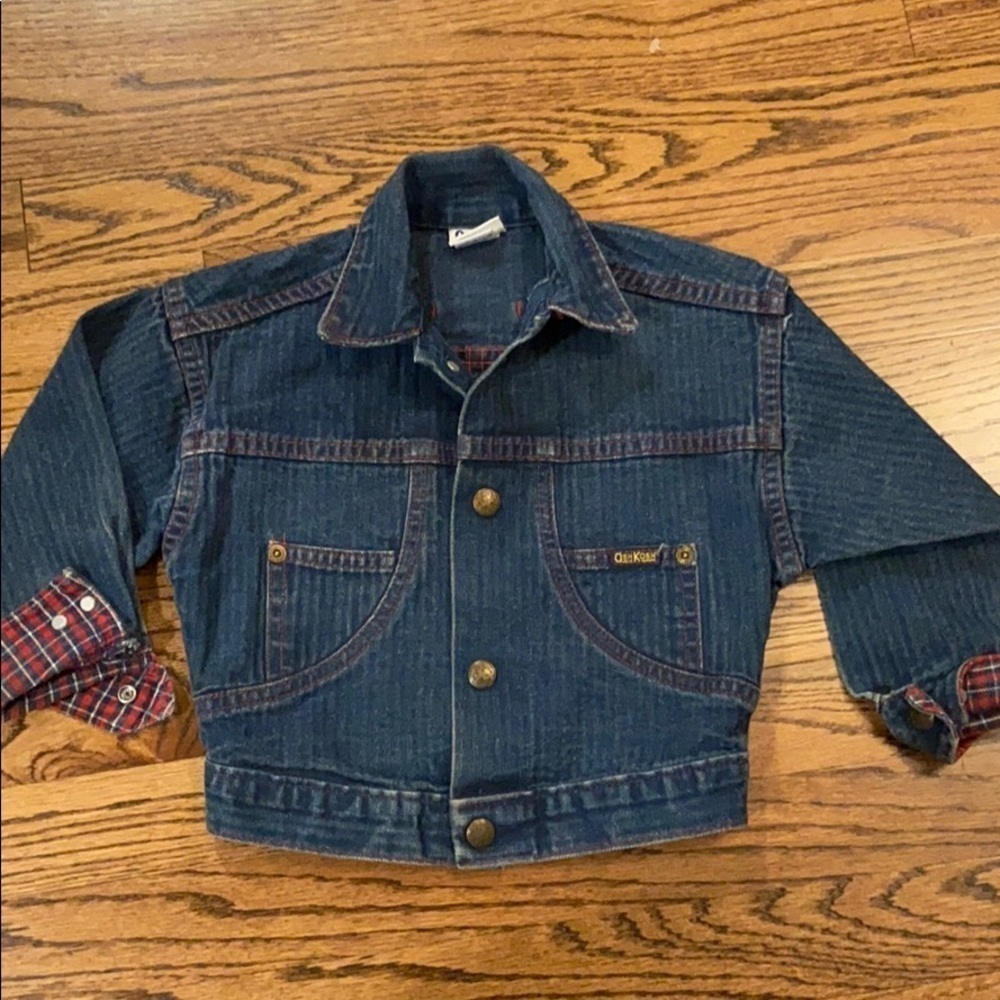 Vintage Oshkosh B'Gosh | Denim Jacket with Plaid Sz 3T